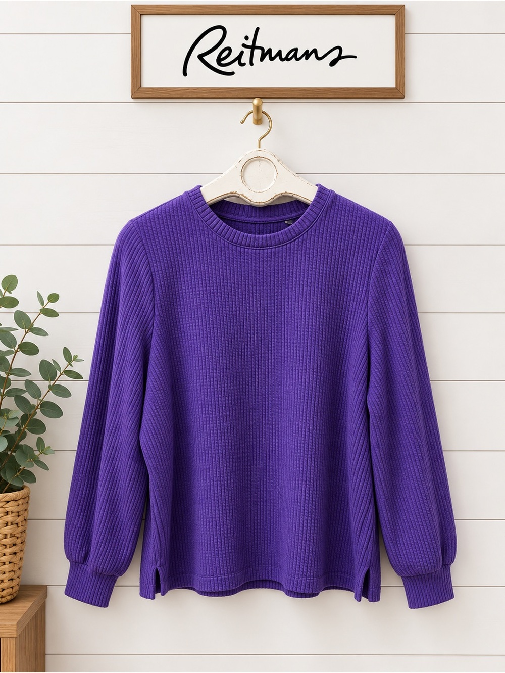 Reitmans Purple Textured Sweater – Size XL